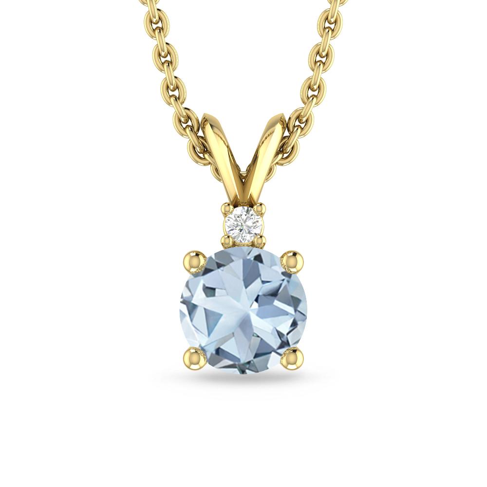 Yellow Gold - Aquamarine