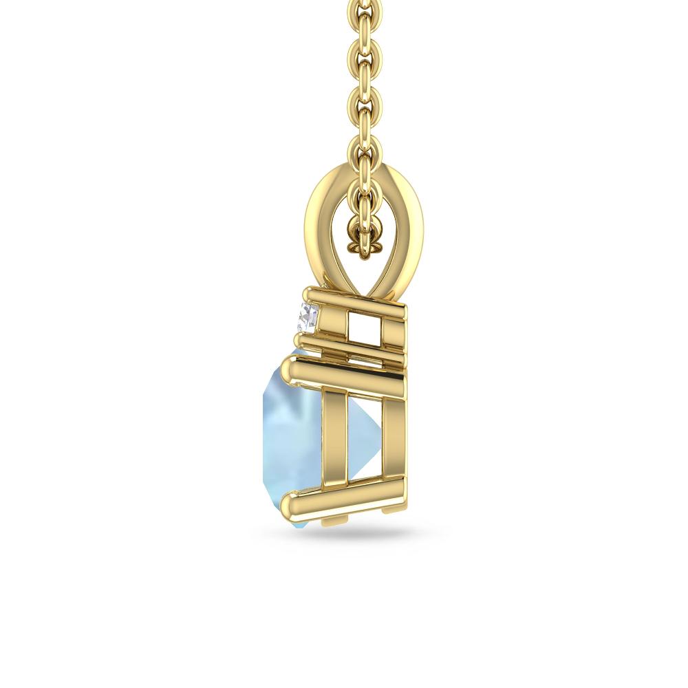 Yellow Gold - Aquamarine