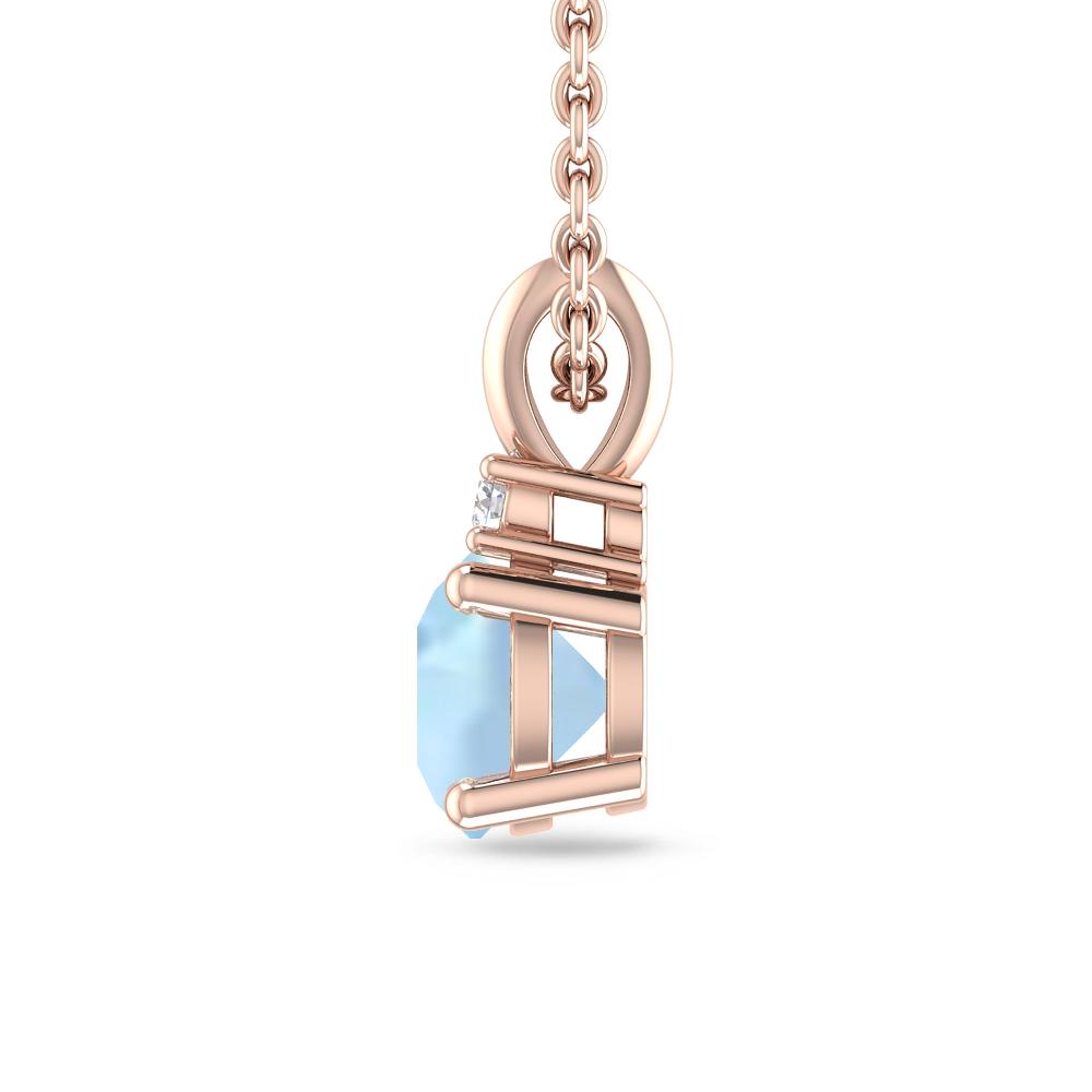 Rose Gold - Aquamarine