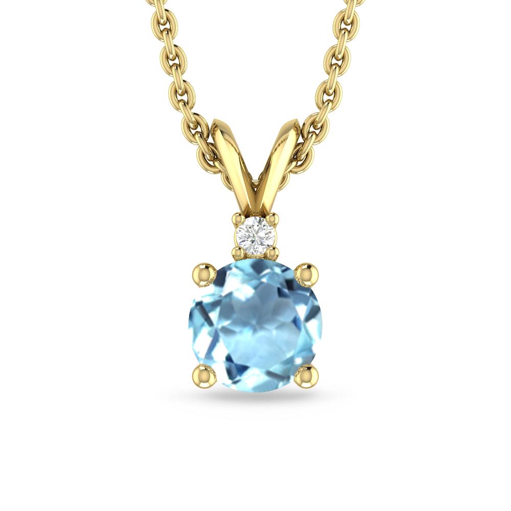 Yellow Gold - Aquamarine