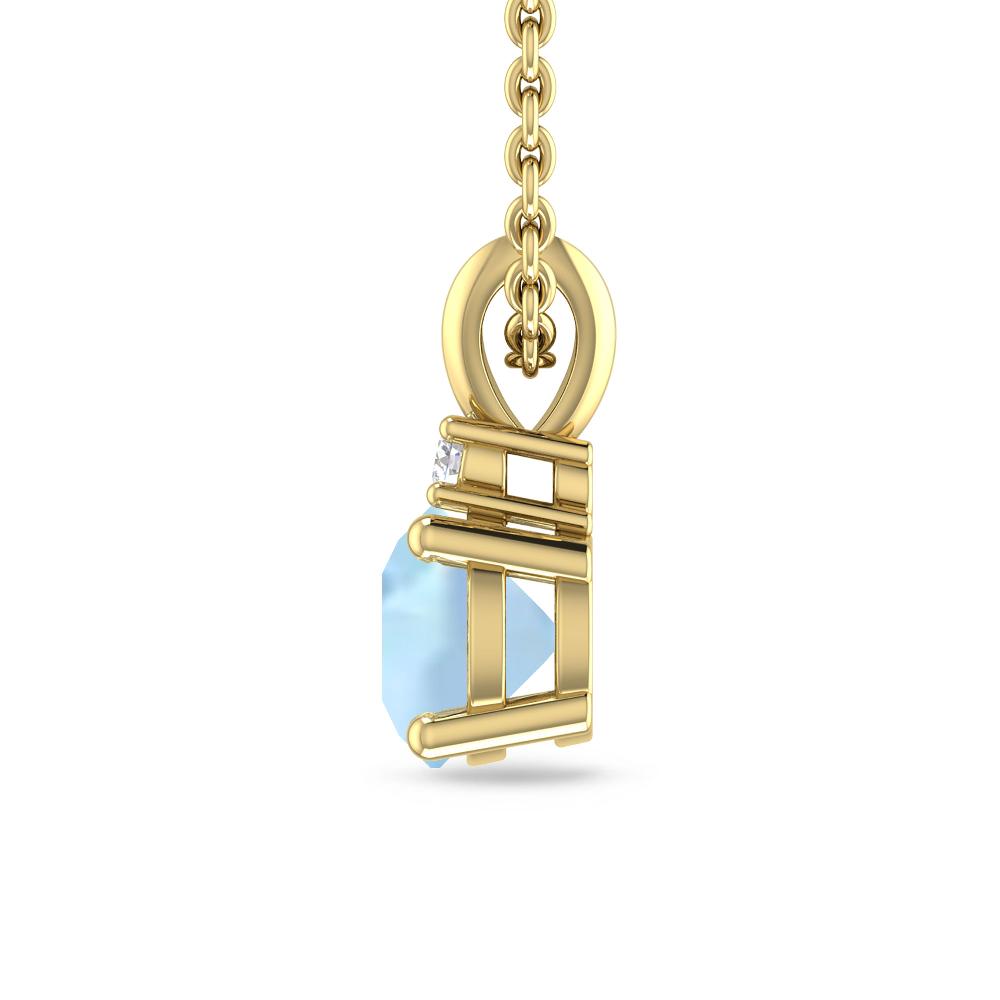 Yellow Gold - Aquamarine