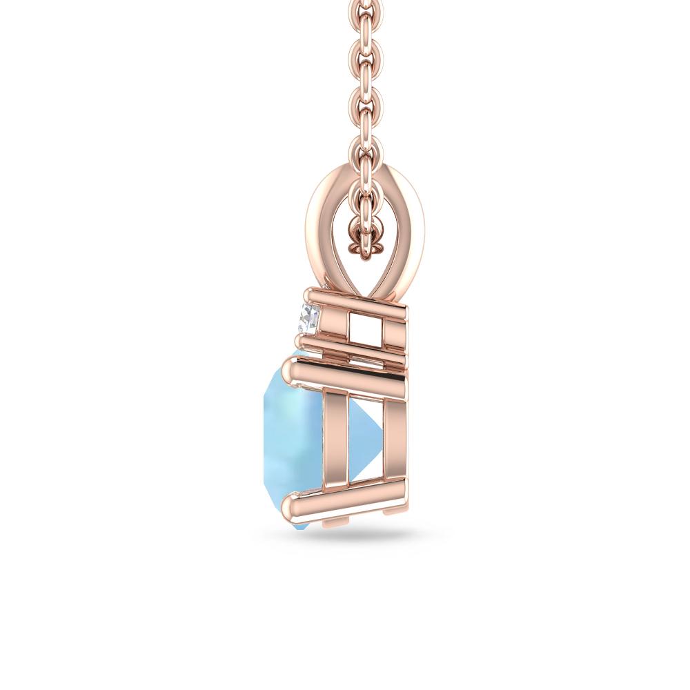 Rose Gold - Aquamarine