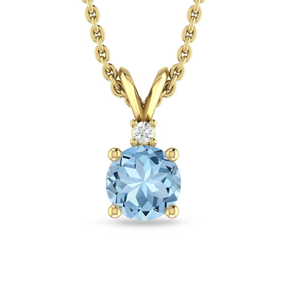 Yellow Gold - Aquamarine