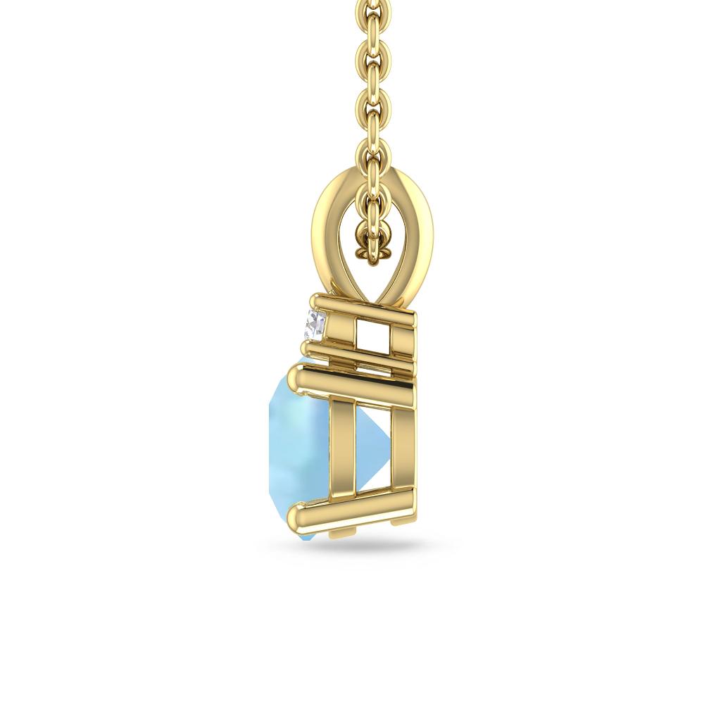 Yellow Gold - Aquamarine