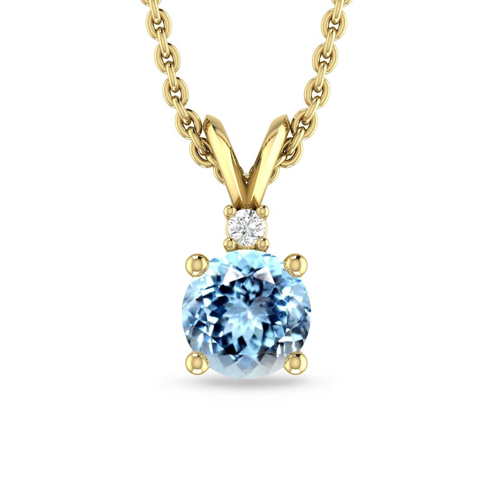 Yellow Gold - Aquamarine