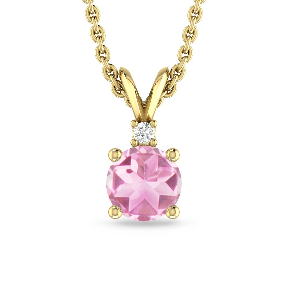 Yellow Gold - Pink Tourmaline