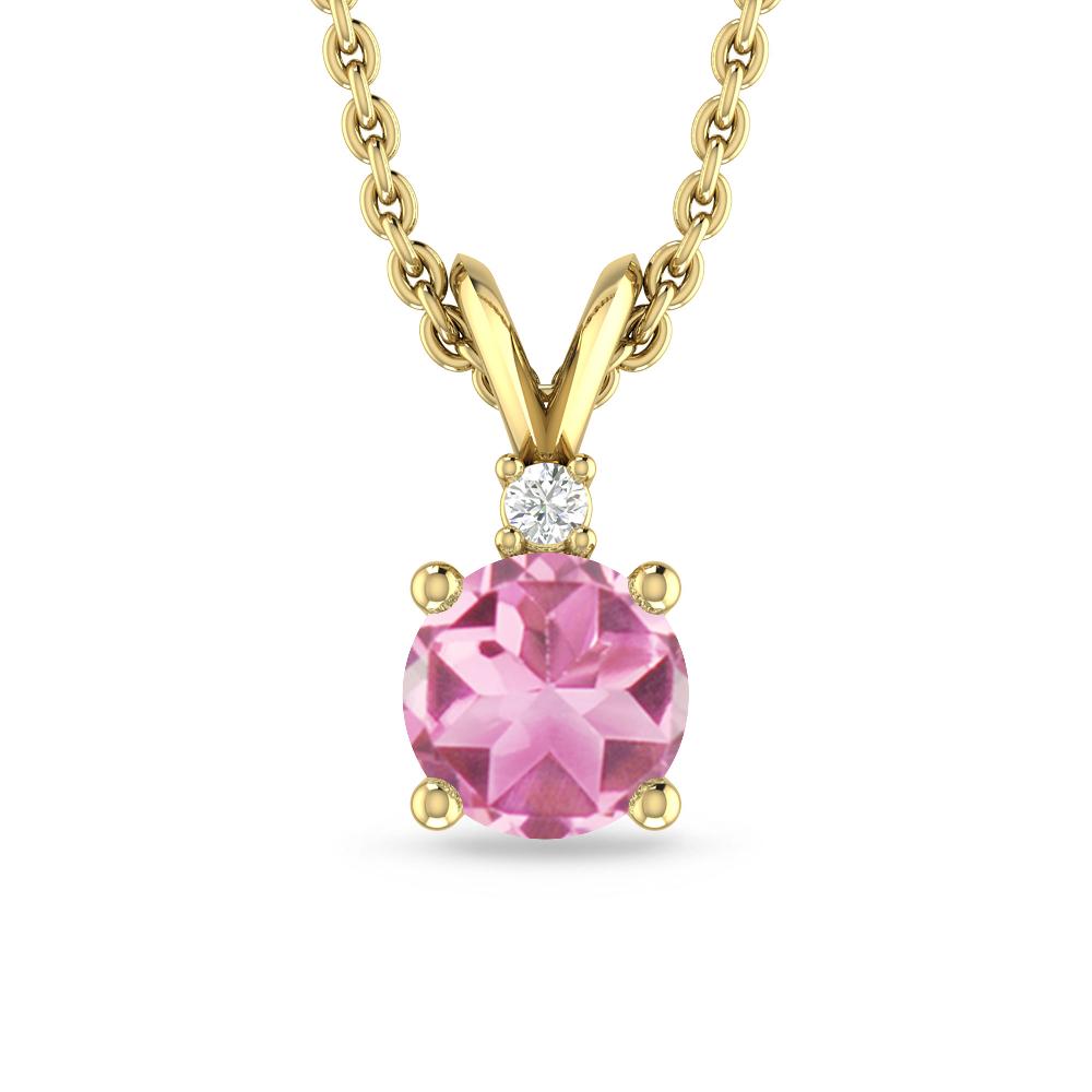 Yellow Gold - Pink Tourmaline