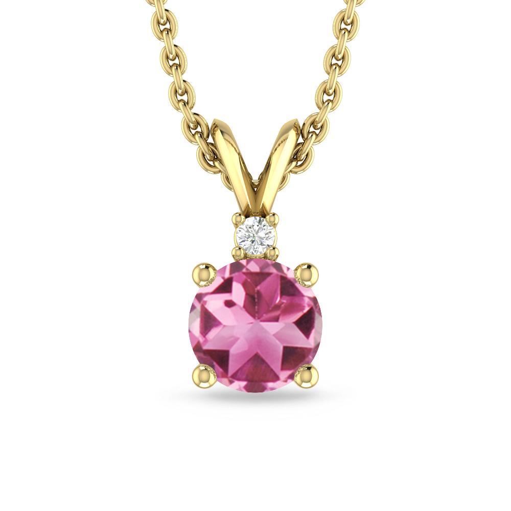 Yellow Gold - Pink Tourmaline