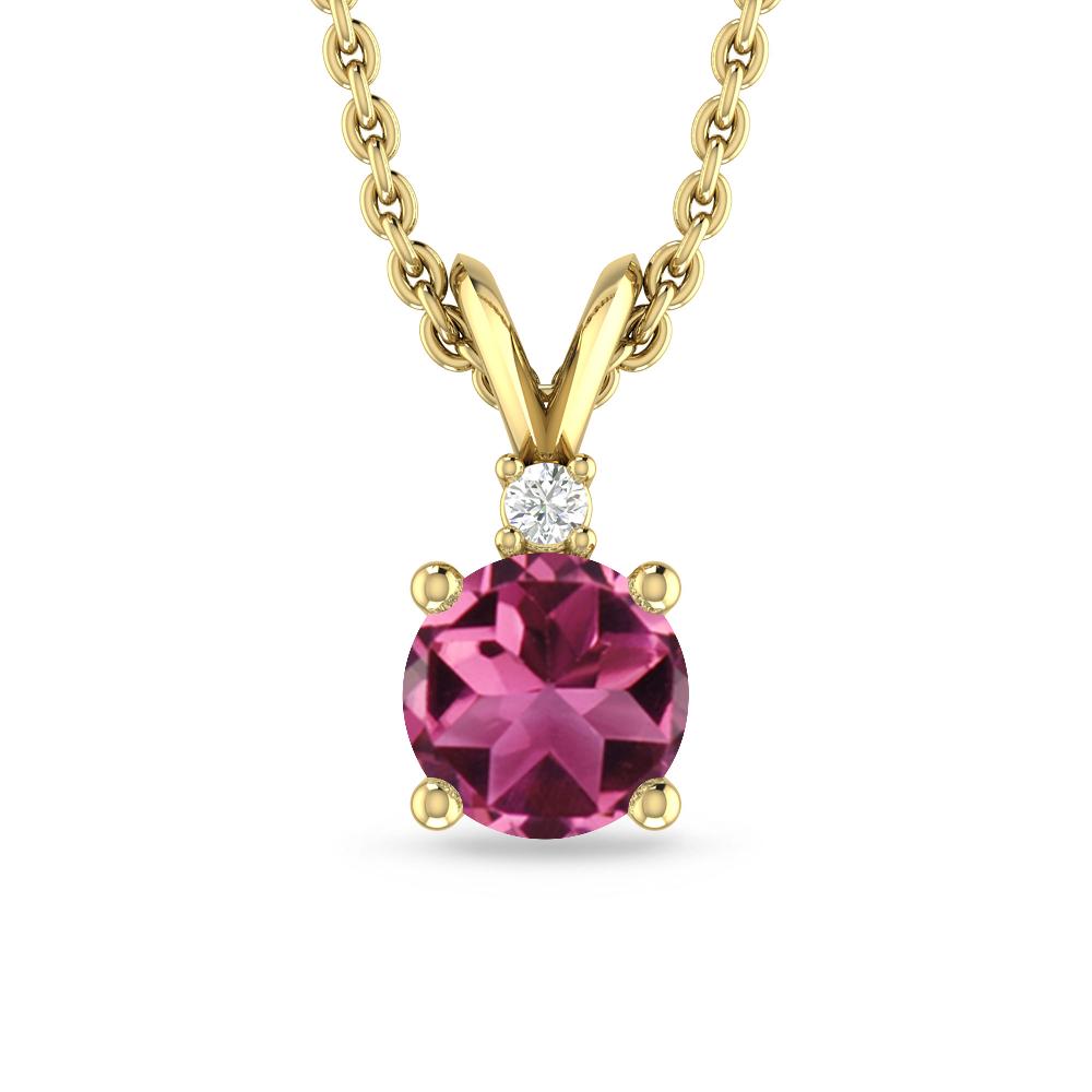 Yellow Gold - Pink Tourmaline