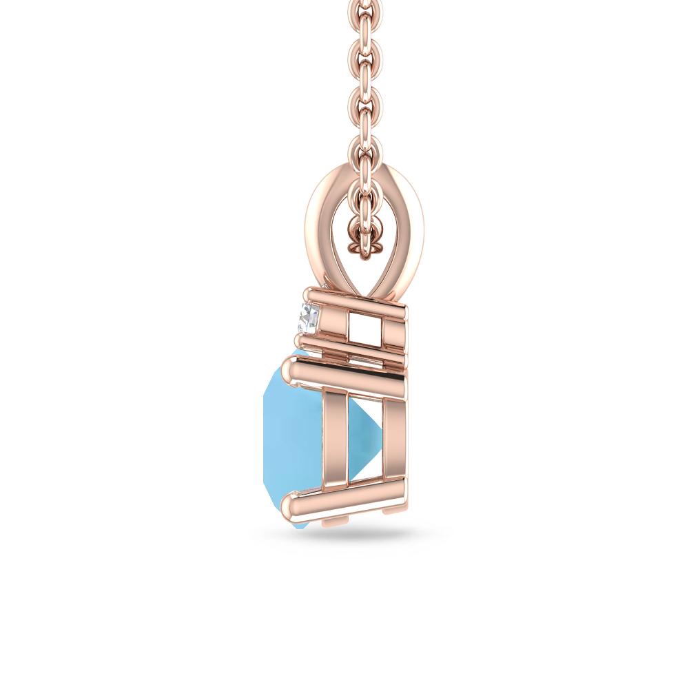 Rose Gold - Blue Topaz