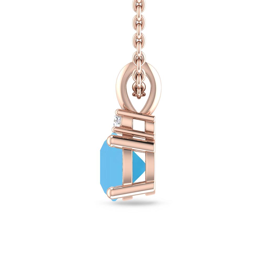 Rose Gold - Blue Topaz