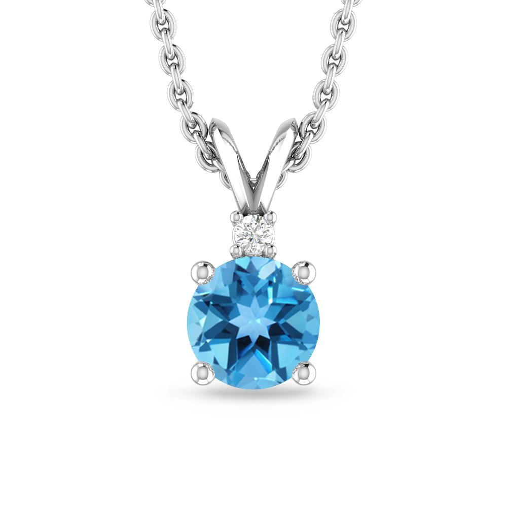 White Gold - Blue Topaz