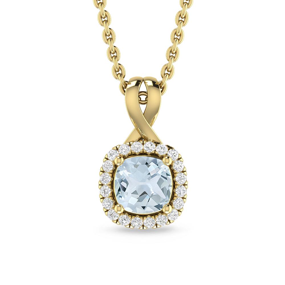 Yellow Gold - Aquamarine