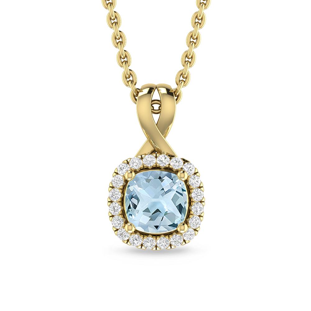 Yellow Gold - Aquamarine