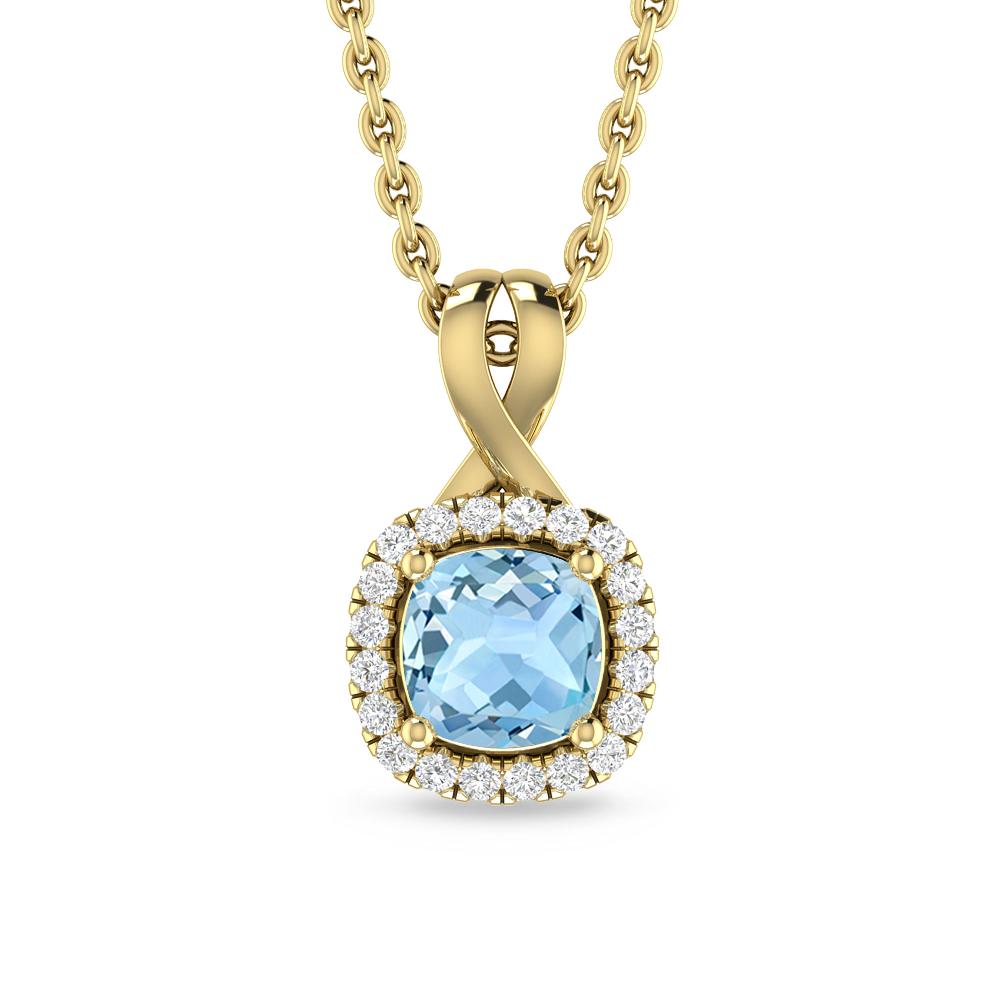 Yellow Gold - Aquamarine