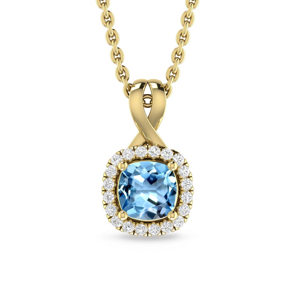 Yellow Gold - Aquamarine