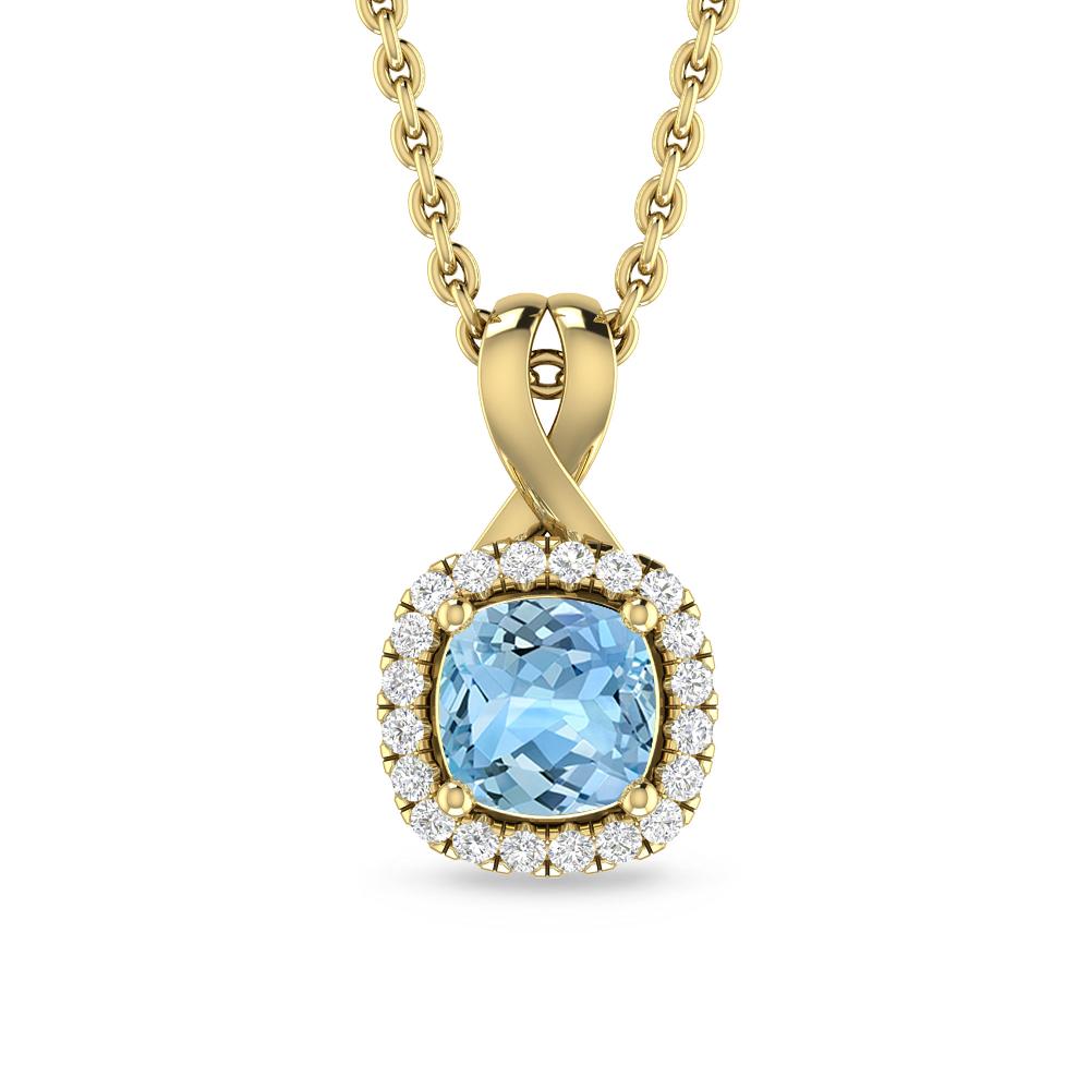 Yellow Gold - Aquamarine