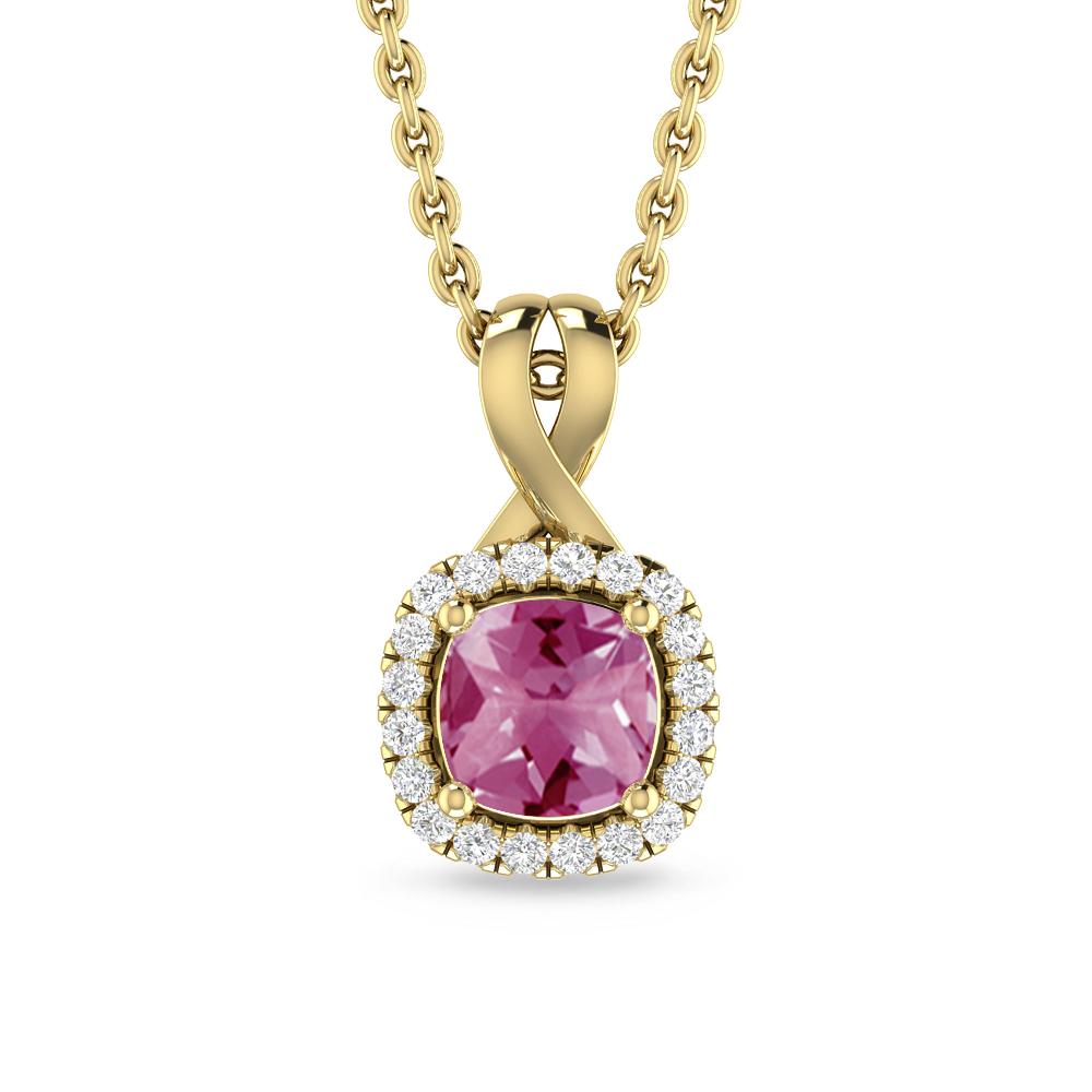 Yellow Gold - Pink Tourmaline