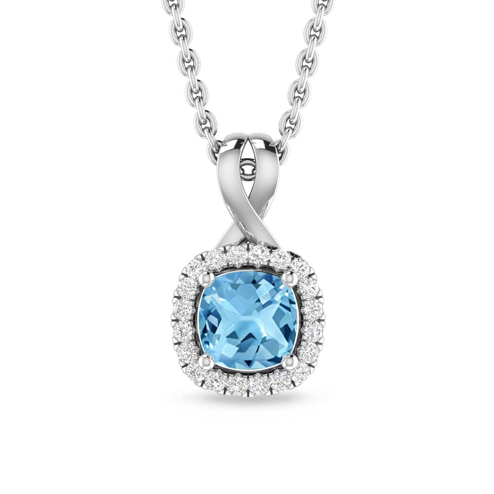 White Gold - Blue Topaz