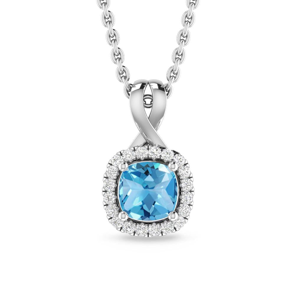 White Gold - Blue Topaz