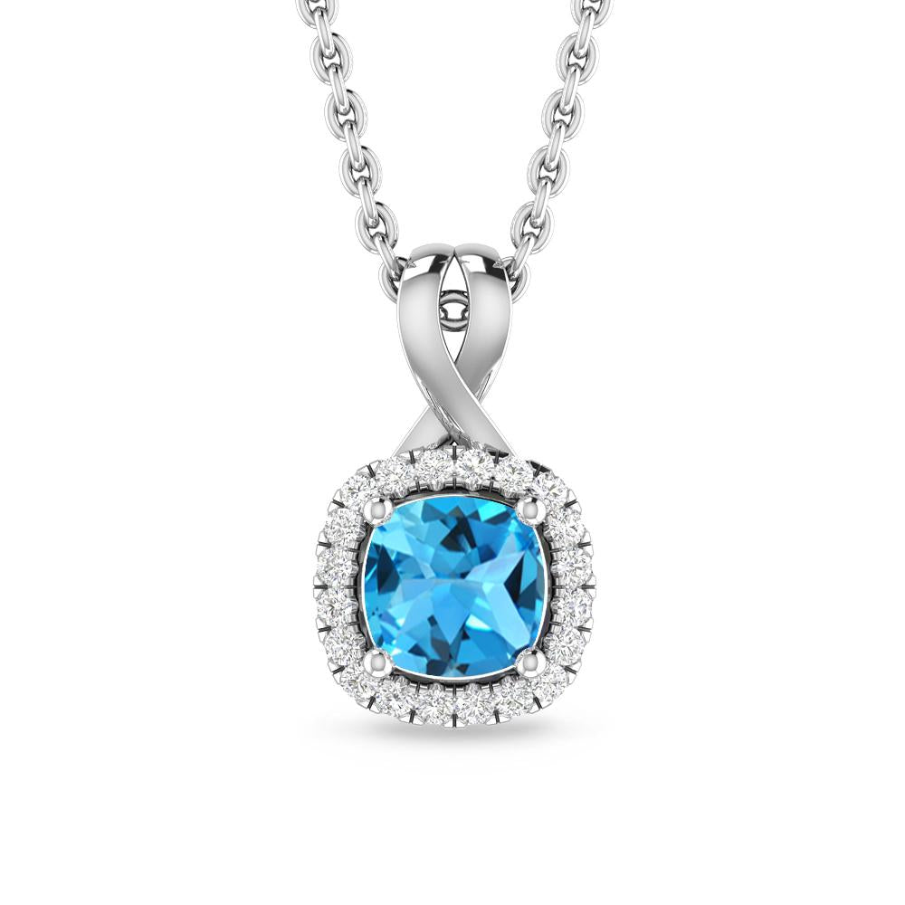 White Gold - Blue Topaz