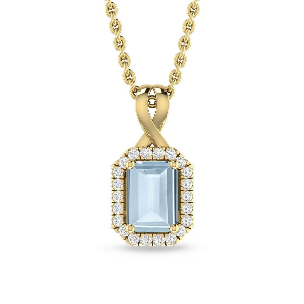 Yellow Gold - Aquamarine