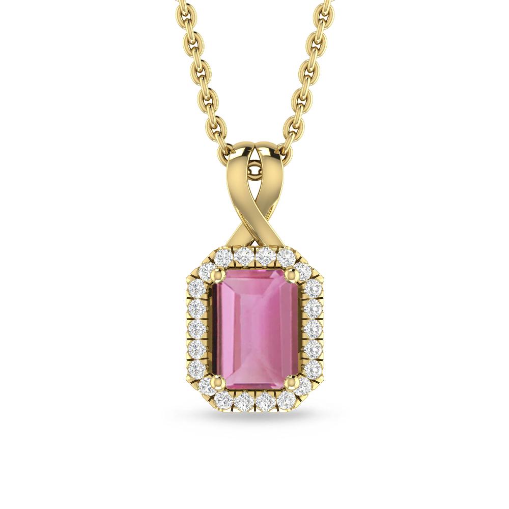 Yellow Gold - Pink Tourmaline