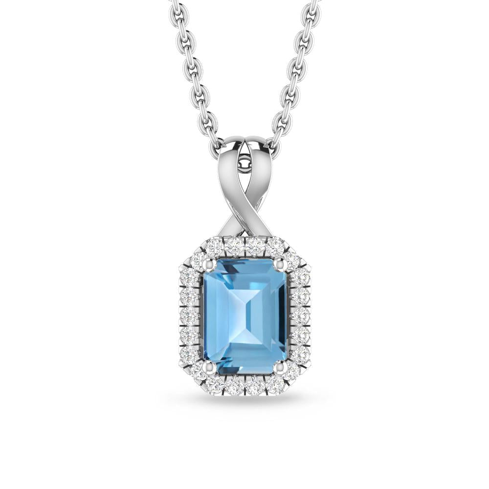 White Gold - Blue Topaz