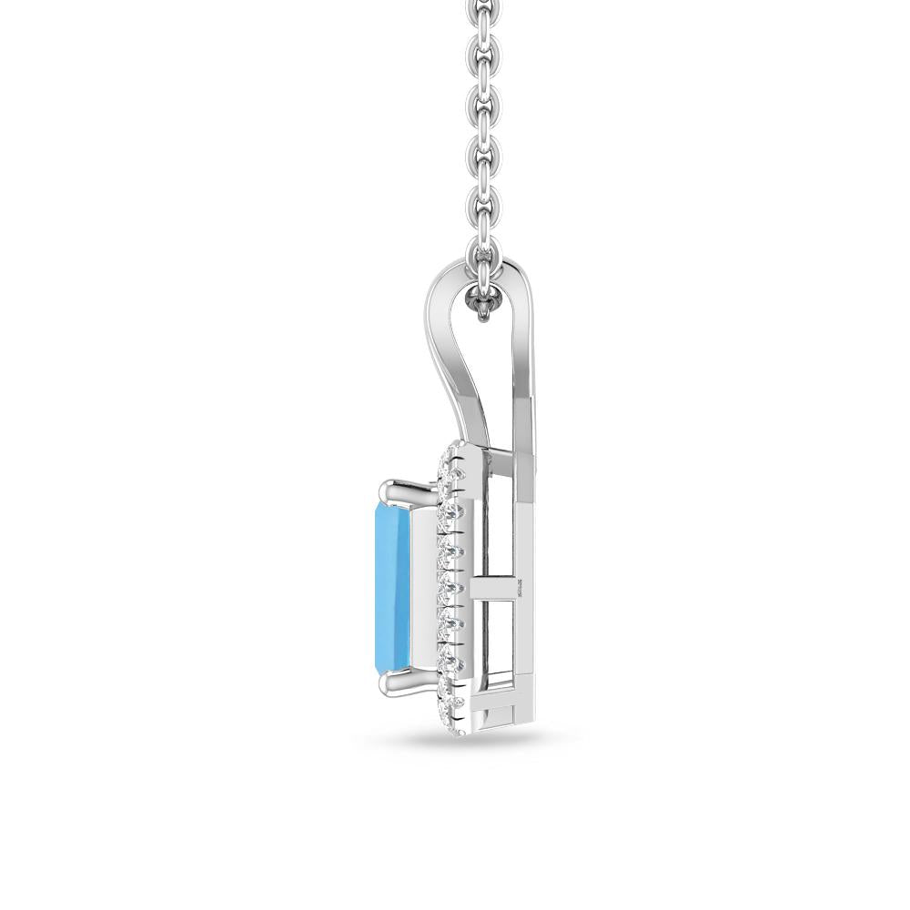 White Gold - Blue Topaz