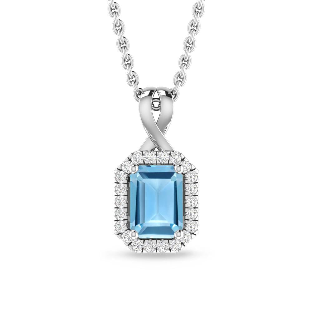 White Gold - Blue Topaz