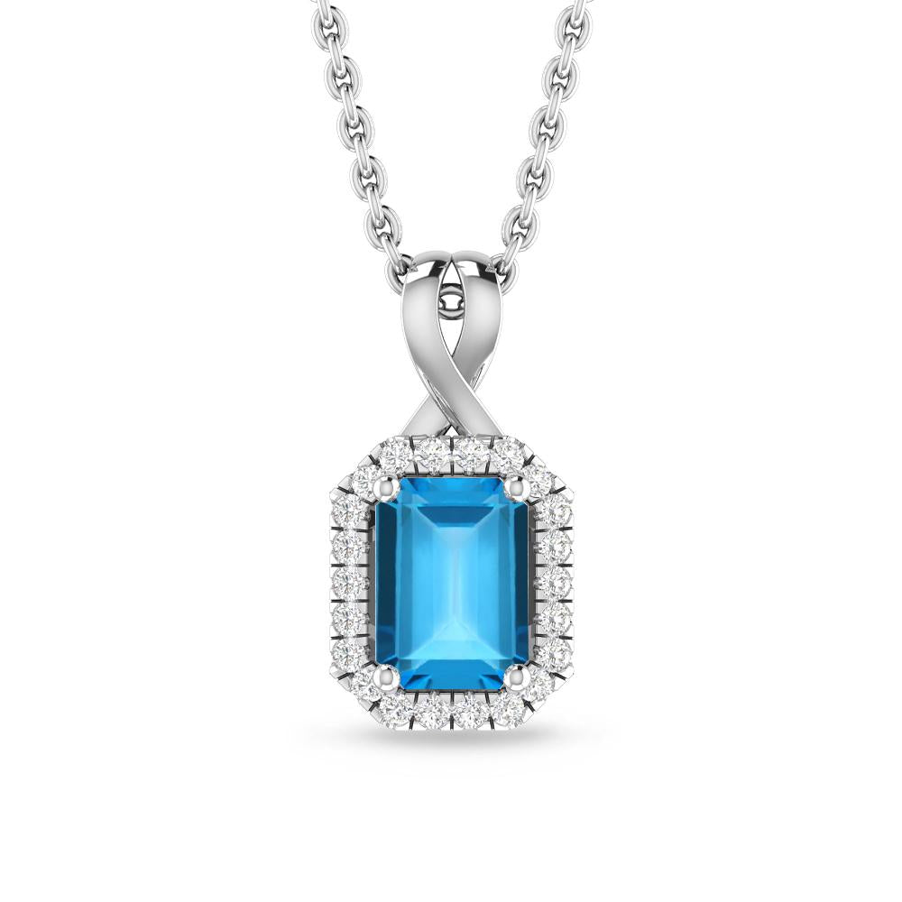 White Gold - Blue Topaz