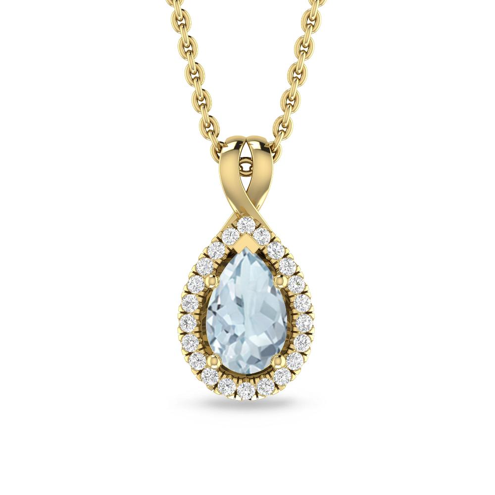 Yellow Gold - Aquamarine