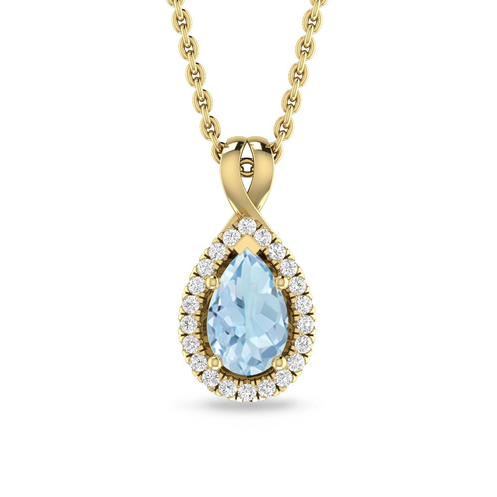 Yellow Gold - Aquamarine