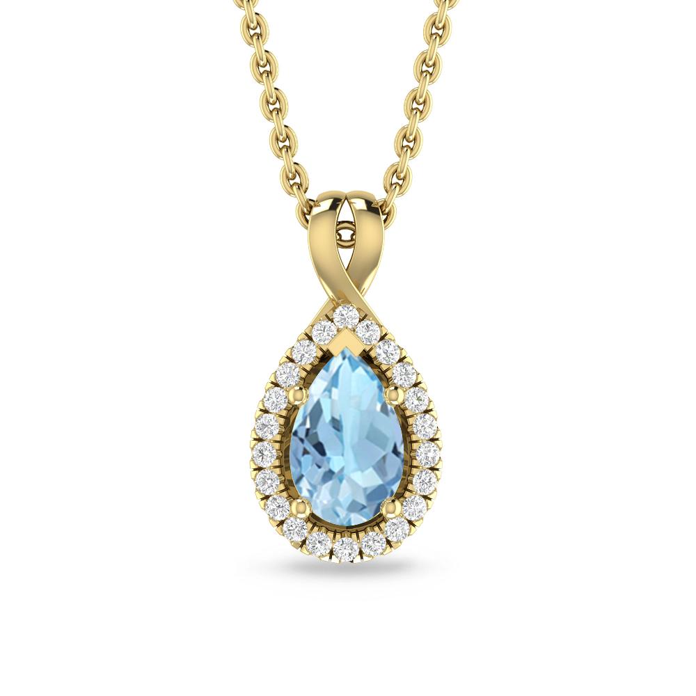 Yellow Gold - Aquamarine