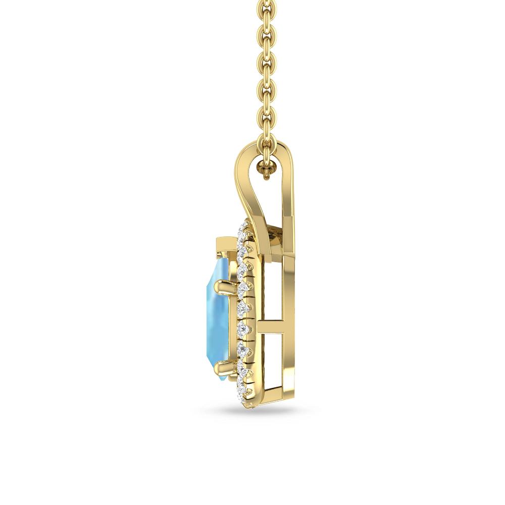 Yellow Gold - Aquamarine