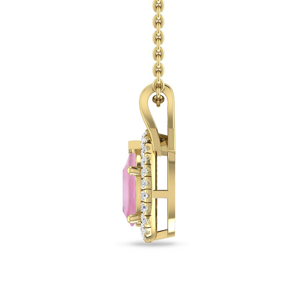 Yellow Gold - Pink Tourmaline