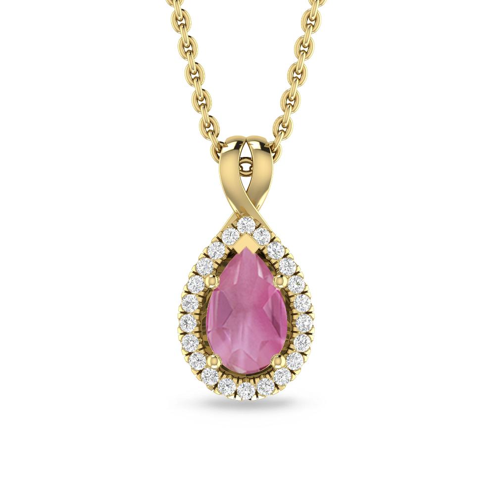 Yellow Gold - Pink Tourmaline