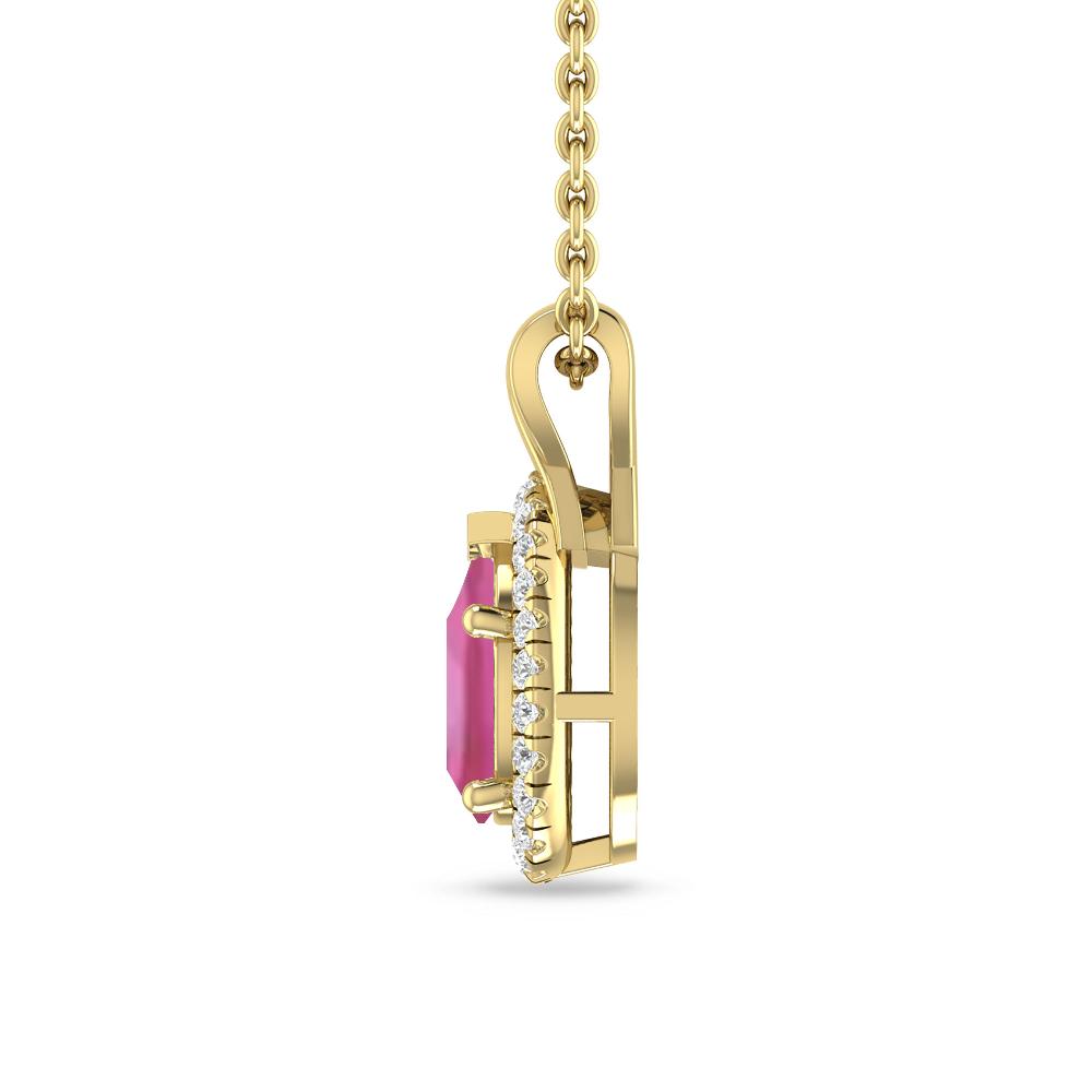 Yellow Gold - Pink Tourmaline