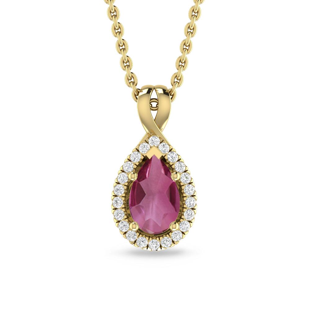 Yellow Gold - Pink Tourmaline