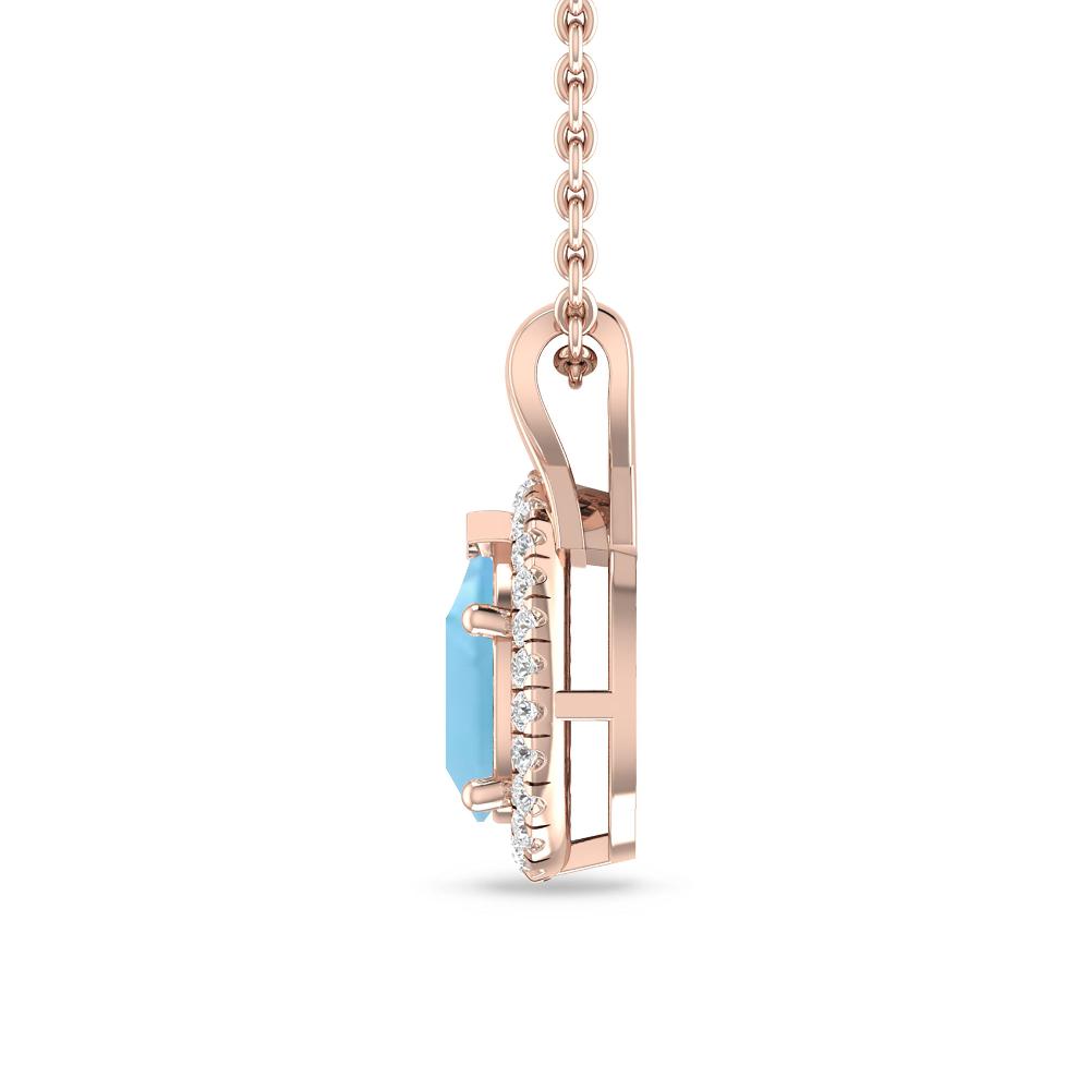 Rose Gold - Blue Topaz