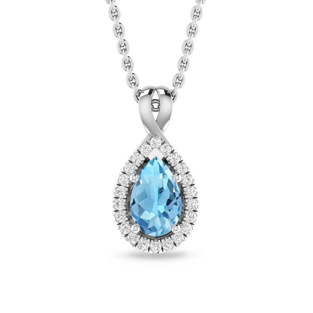 White Gold - Blue Topaz