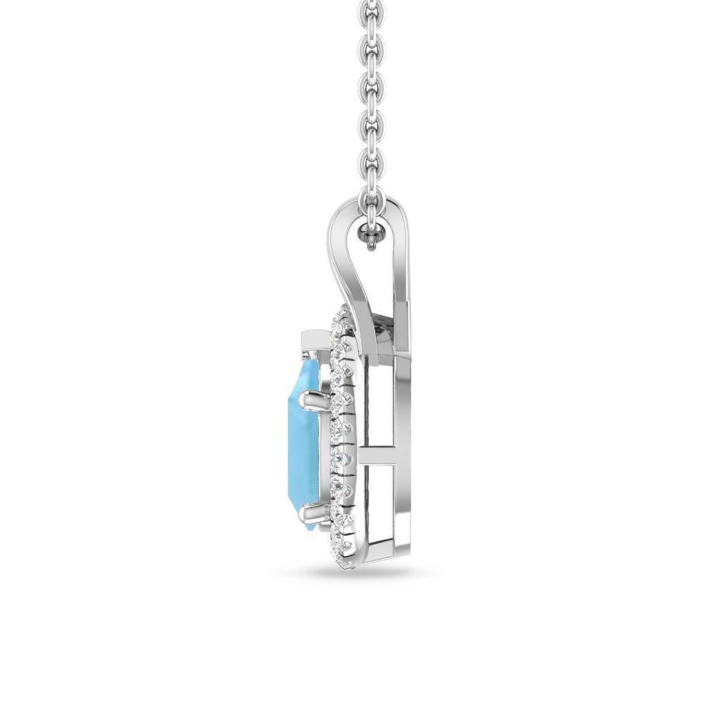 White Gold - Blue Topaz