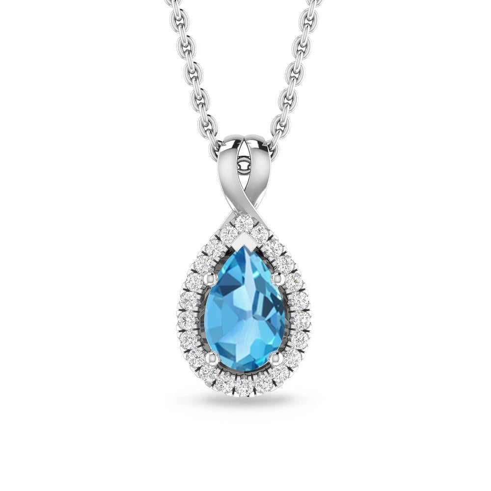 White Gold - Blue Topaz