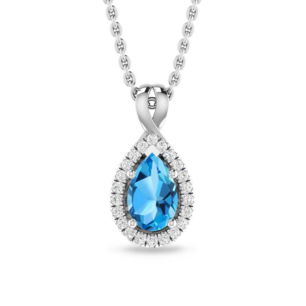 White Gold - Blue Topaz