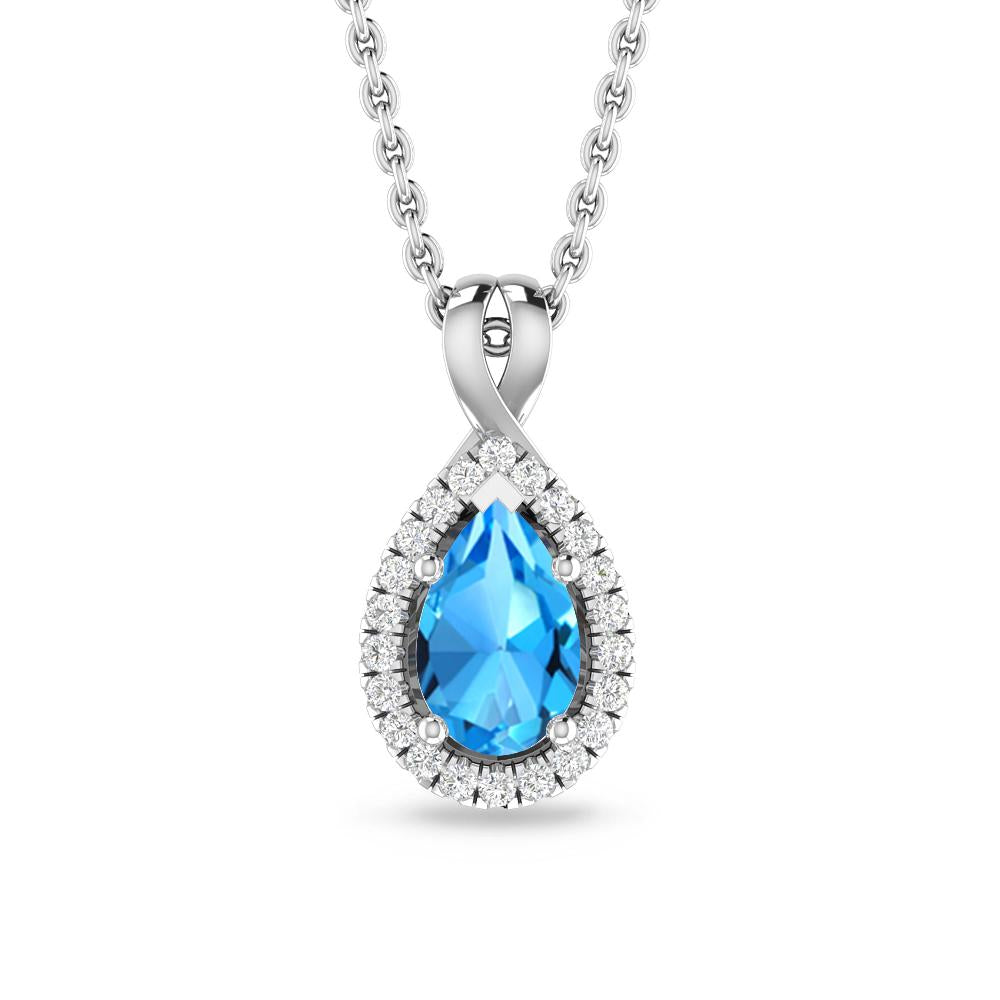 White Gold - Blue Topaz