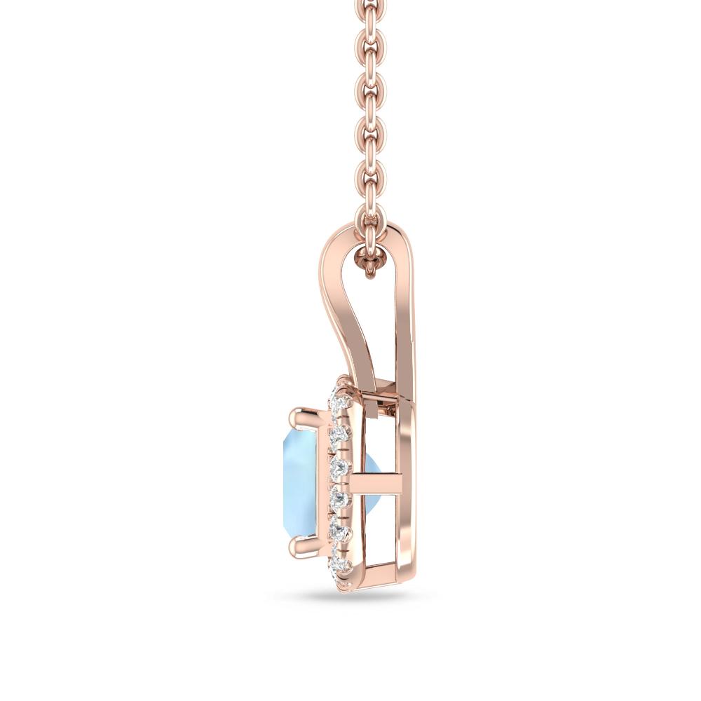 Rose Gold - Aquamarine