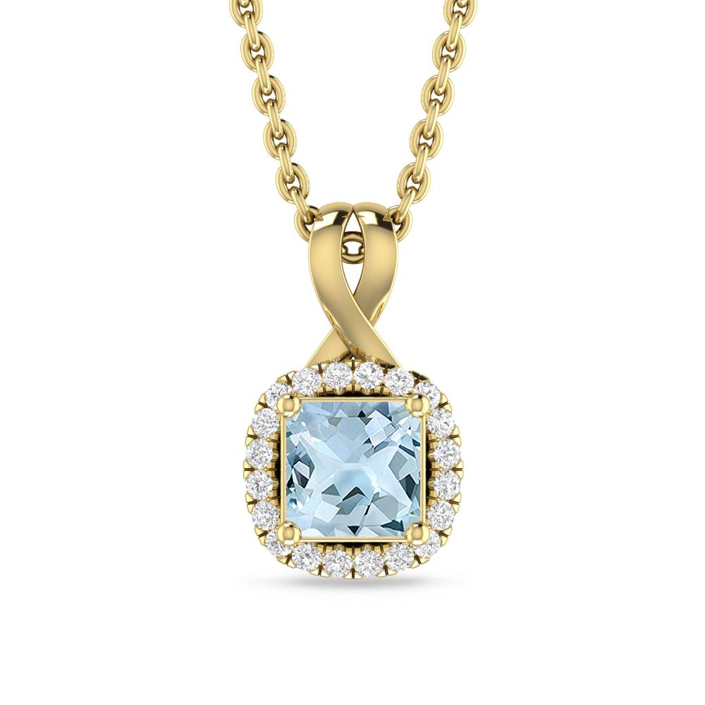 Yellow Gold - Aquamarine