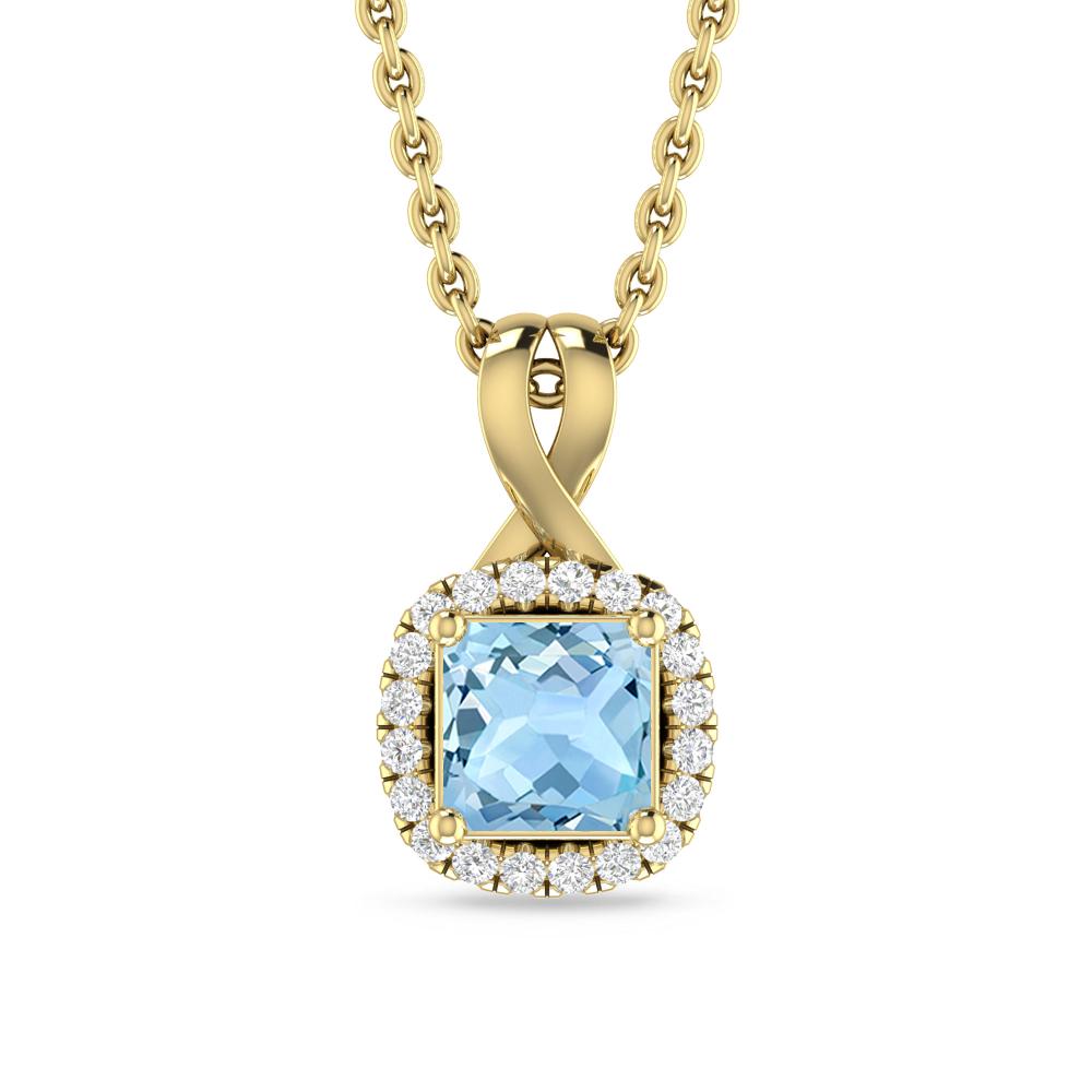 Yellow Gold - Aquamarine