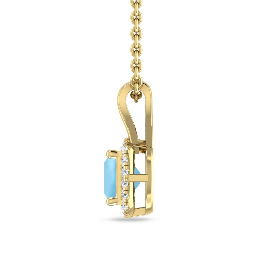 Yellow Gold - Aquamarine