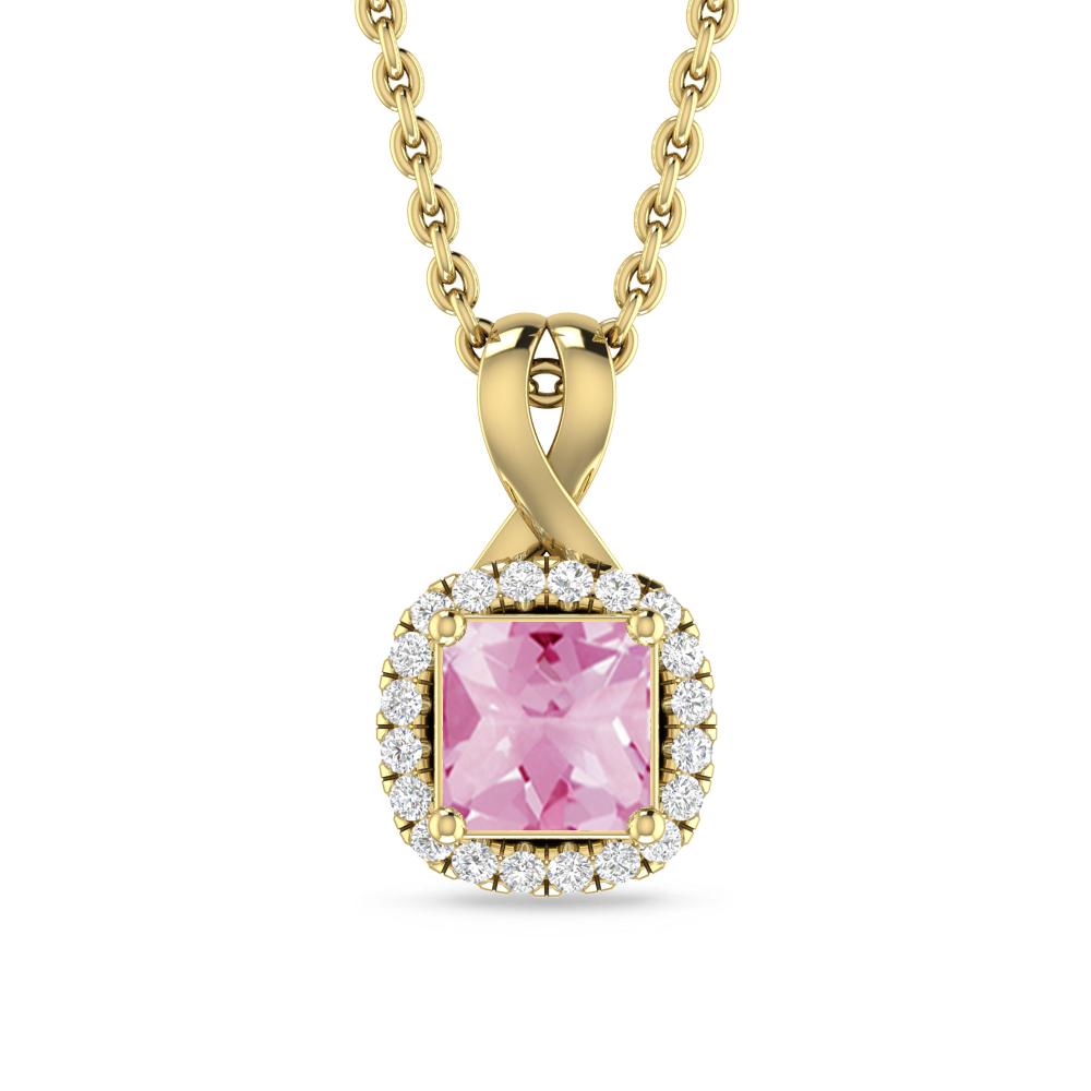 Yellow Gold - Pink Tourmaline